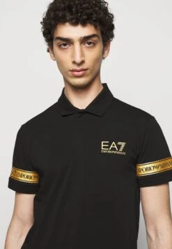 EA7 Emporio Armani Polo Shirt - Black Gold -Total Wear Store a83c41716c0c40f4ae7ac0337a6b5b47