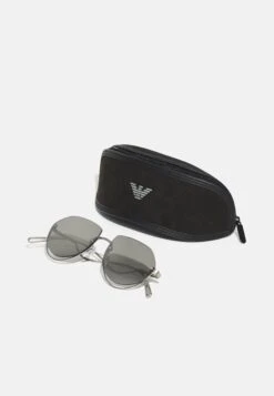Emporio Armani Sunglasses - Matte Silver-Coloured/Light Grey -Total Wear Store a84644ab979e4fe09cf68e177e60ddac