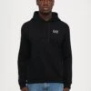 EA7 Emporio Armani TRAIN LOGO SERIES HOODIE EXTENDED - Hoodie - Black/white -Total Wear Store a8647e0fbcd34e12a5074491fddc1c9c
