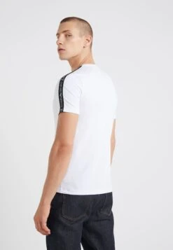 EA7 Emporio Armani Side Tape - Print T-Shirt - White 9 EA7 Emporio Armani Side Tape - Print T-Shirt - White -Total Wear Store a914621710ac4f42941ea6ec98ed10e7