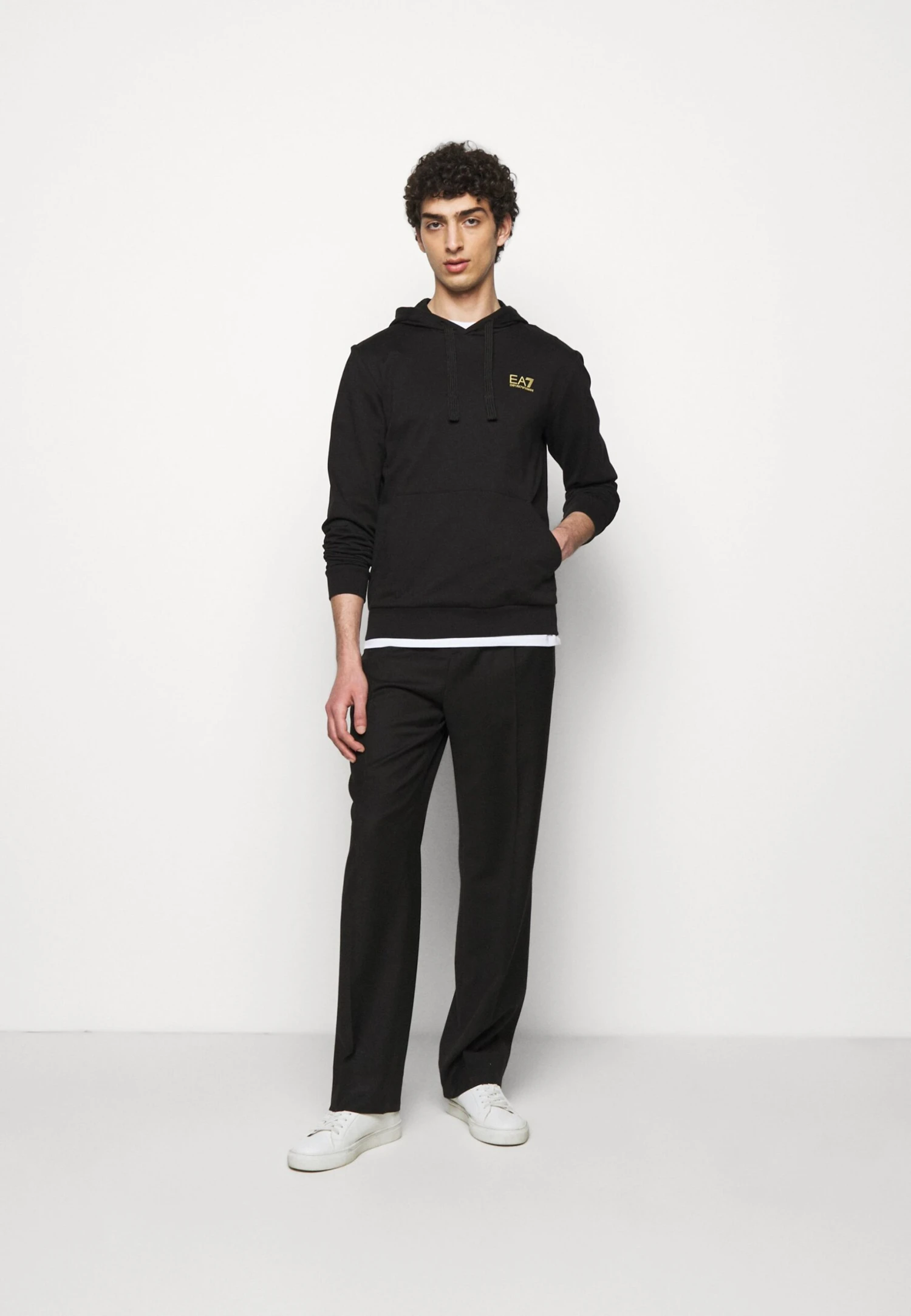 EA7 Emporio Armani Hoodie - Black/Gold 4 EA7 Emporio Armani Hoodie - Black/Gold - Image 2
