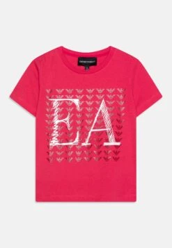 Emporio Armani Print T-Shirt - Rosso Lampone