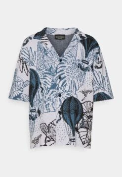 Emporio Armani Cardigan - White/Blue -Total Wear Store accc214c1d6d4ede95b95b6a4cec08c1