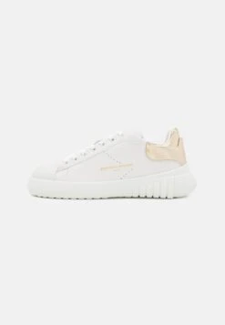 Emporio Armani Trainers - White/Light Gold -Total Wear Store ad425ce59df54409b5733ed420fe735c