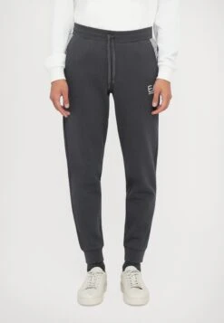 EA7 Emporio Armani TRAIN LINES PANTS - Tracksuit Bottoms - Asphalt