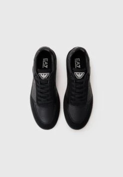 EA7 Emporio Armani NEW HERITAGE EAGLE UNISEX - Trainers - Triple Black/white -Total Wear Store b05ae175adca4ad88117d3652d92534f