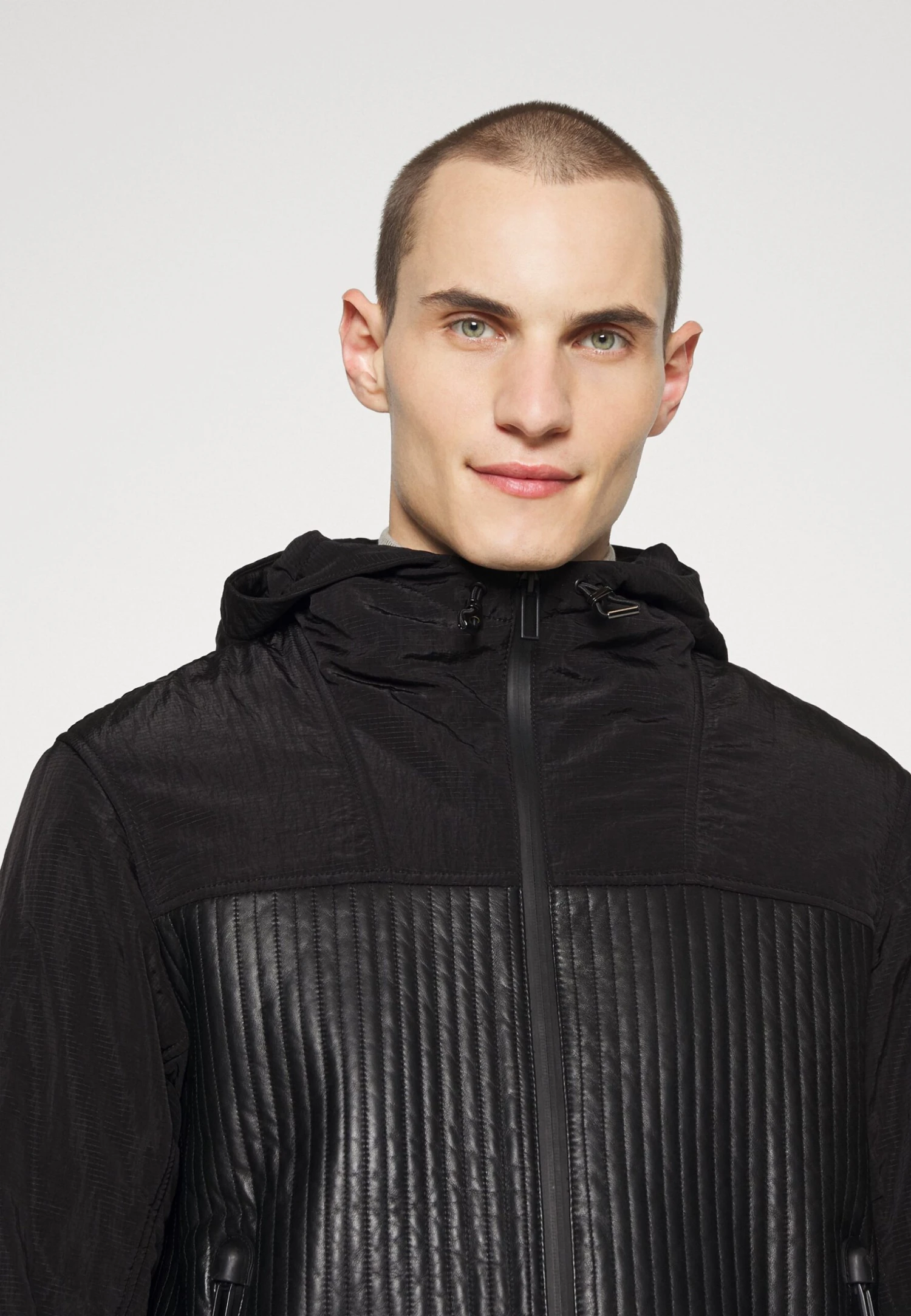 Emporio Armani Blouson - Leather Jacket - Nero 6 Emporio Armani Blouson - Leather Jacket - Nero - Image 4