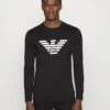 Emporio Armani Long Sleeved Top - Nero Aquila -Total Wear Store b2c0e84a9a0042df9d88939579c6814b