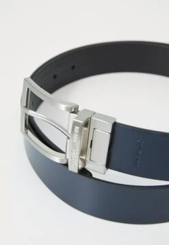 Emporio Armani TONGUE BELT UNISEX - Belt - Nero/blu -Total Wear Store b375fe29e3d74dbca8cb0cedac4dba2e