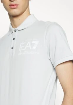 EA7 Emporio Armani Polo Shirt - Light Grey -Total Wear Store b3c54c99dba640089835faad433b30d2