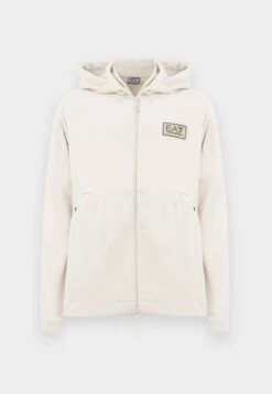 EA7 Emporio Armani TRAIN LABEL HOODIE ALCANTARA - Zip-up Sweatshirt - Black -Total Wear Store b3d3edd25a8c4754a60ed4166ddab28e 1