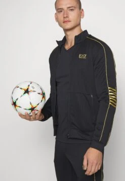 EA7 Emporio Armani Train Core Jacket - Zip-Up Sweatshirt - Black/Gold -Total Wear Store b4009c7adfad4bd1aaf0eaaeed8cb559