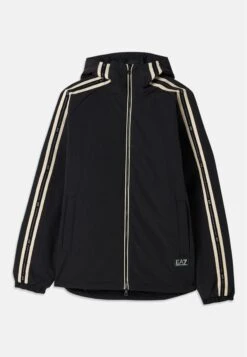EA7 Emporio Armani TRAIN LOGO SERIES TAPE JACKET UNISEX - Outdoor Jacket - Black/silver-coloured -Total Wear Store b424945c785f4e06bc76ab517f5deaa6