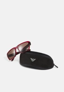 Emporio Armani Sunglasses - Shiny Transparent Red/Dark Brown -Total Wear Store b455e8340ebe4cb1b04331c9bccc7361