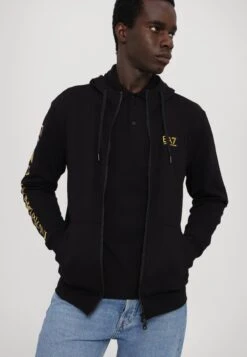 EA7 Emporio Armani Hoodie - Black/gold -Total Wear Store b459b6e9a1064044897236cf1de2a095