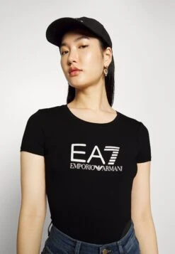 EA7 Emporio Armani Print T-Shirt - Black/White -Total Wear Store b4c5fdd8cd3e4c5aa3670bc4a5625e5f