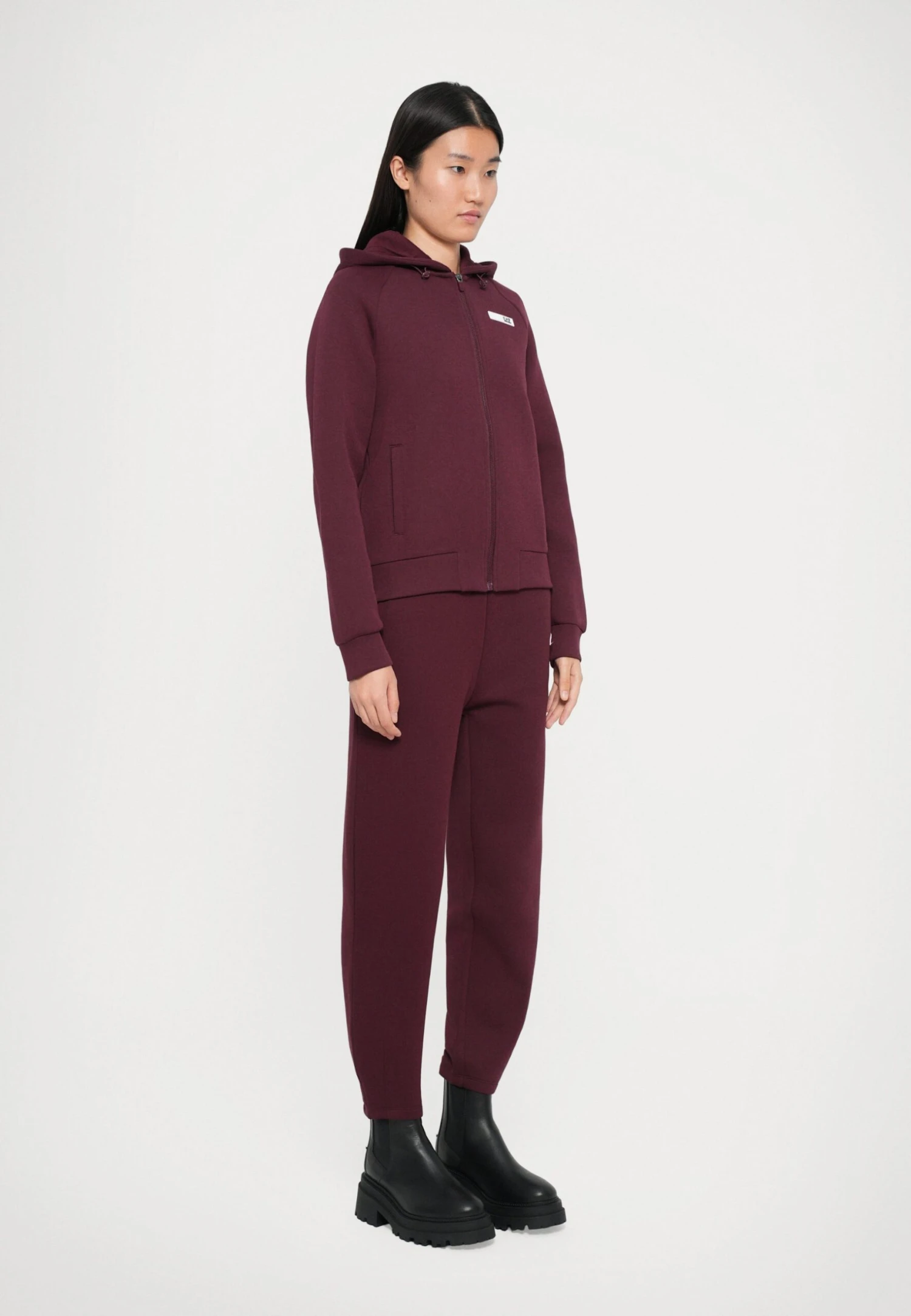 EA7 Emporio Armani Zip-up Sweatshirt - Bordeaux 6 EA7 Emporio Armani Zip-up Sweatshirt - Bordeaux - Image 4