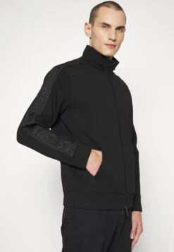 Emporio Armani Zip-Up Sweatshirt - Nero -Total Wear Store b795ca78897d4d2fa60f526184f5abdf