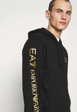 EA7 Emporio Armani Sweatshirt - Black/Gold-Coloured -Total Wear Store b860dc474c98496ba34dffcf7ca31b0e