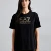 EA7 Emporio Armani Print T-shirt - Black/gold-coloured -Total Wear Store b8c9ab2a31524430a9ed740c3b092451