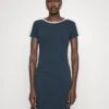 EA7 Emporio Armani Dress - Shift Dress - Navy Blue/ White