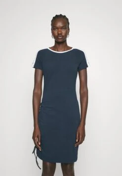 EA7 Emporio Armani Dress - Shift Dress - Navy Blue/ White