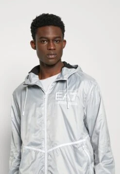 EA7 Emporio Armani Jacket - Summer Jacket - Light Grey -Total Wear Store bbb415db4eeb4d15b0d29aaf8589a1c9