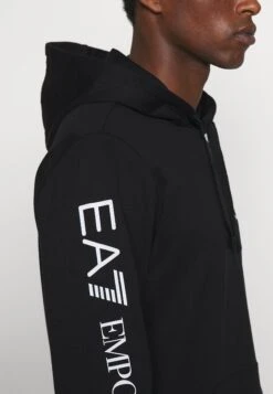 EA7 Emporio Armani Sweatshirt - Black/White -Total Wear Store bc16a82504364f1fb3a21446f4d20769