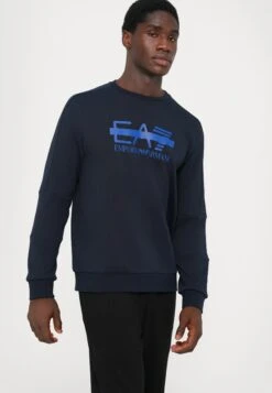 EA7 Emporio Armani TRAIN LOGO SERIES - Sweatshirt - Blue -Total Wear Store bc19e4df430144489e06c09c9b7f33cc