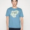 Emporio Armani Print T-Shirt - Azzurro -Total Wear Store bd6d3822891645d28780ff073032b463