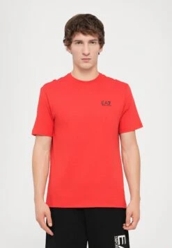 EA7 Emporio Armani TRAIN LOGO TEE - Print T-shirt - Molten Lava