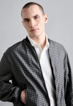 Emporio Armani Summer Jacket - Black Ink/dusty Olive -Total Wear Store be56aef7b9a6464eb7a403f9c9fcece2