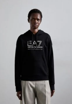 EA7 Emporio Armani Sweatshirt - Black/silver-coloured