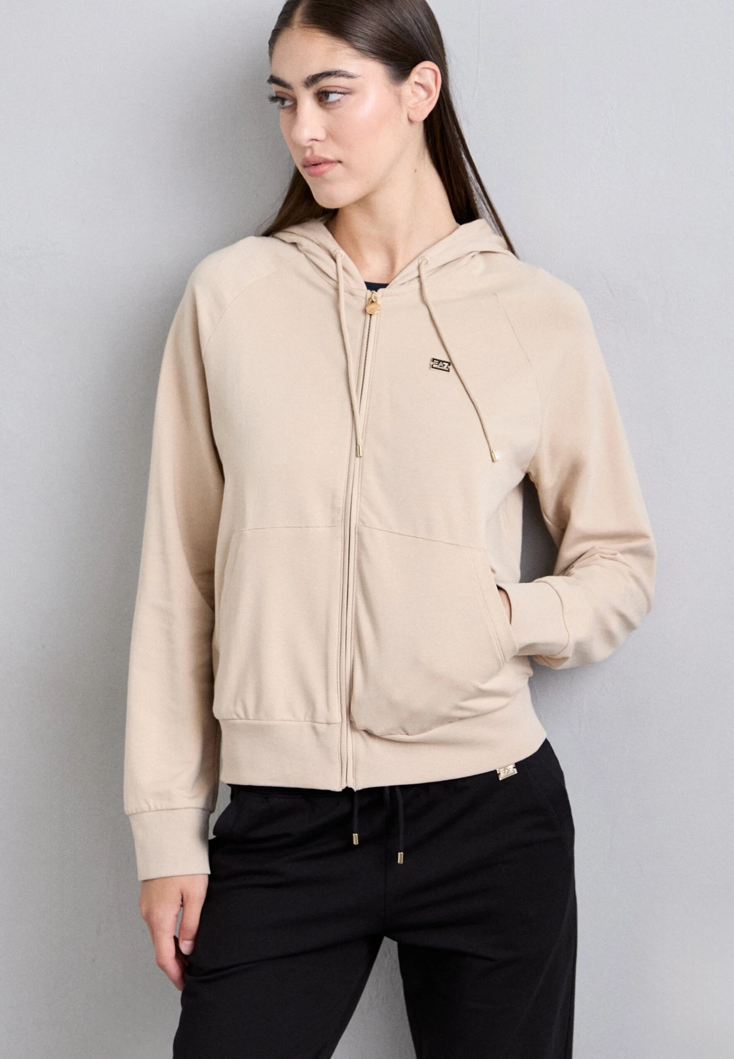 EA7 Emporio Armani Zip-up Sweatshirt - Cement 6 EA7 Emporio Armani Zip-up Sweatshirt - Cement - Image 4