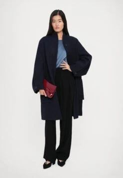 Emporio Armani COAT - Classic Coat - Blue Fonce/dark Grey -Total Wear Store c074b7956d4b4572b497153acb861c21
