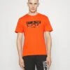 EA7 Emporio Armani Print T-Shirt - Arancione Scuro