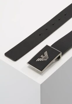 Emporio Armani Cintura Plate Belt - Belt - Black -Total Wear Store c3556d69e6934b09af11d88a61c23e06