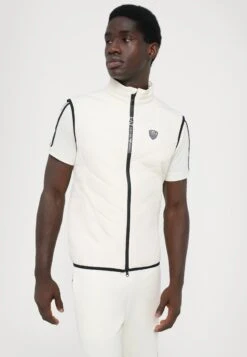 EA7 Emporio Armani TRAIN PREMIUM SHIELD VEST - Waistcoat - Vanilla Ice -Total Wear Store c375f90436f94401a62ebe2ddaf80caa