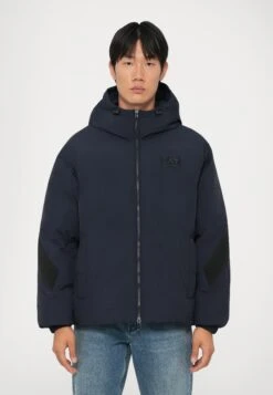 EA7 Emporio Armani MOUNTAIN HOODED JACKET LOGO - Winter Jacket - Blue