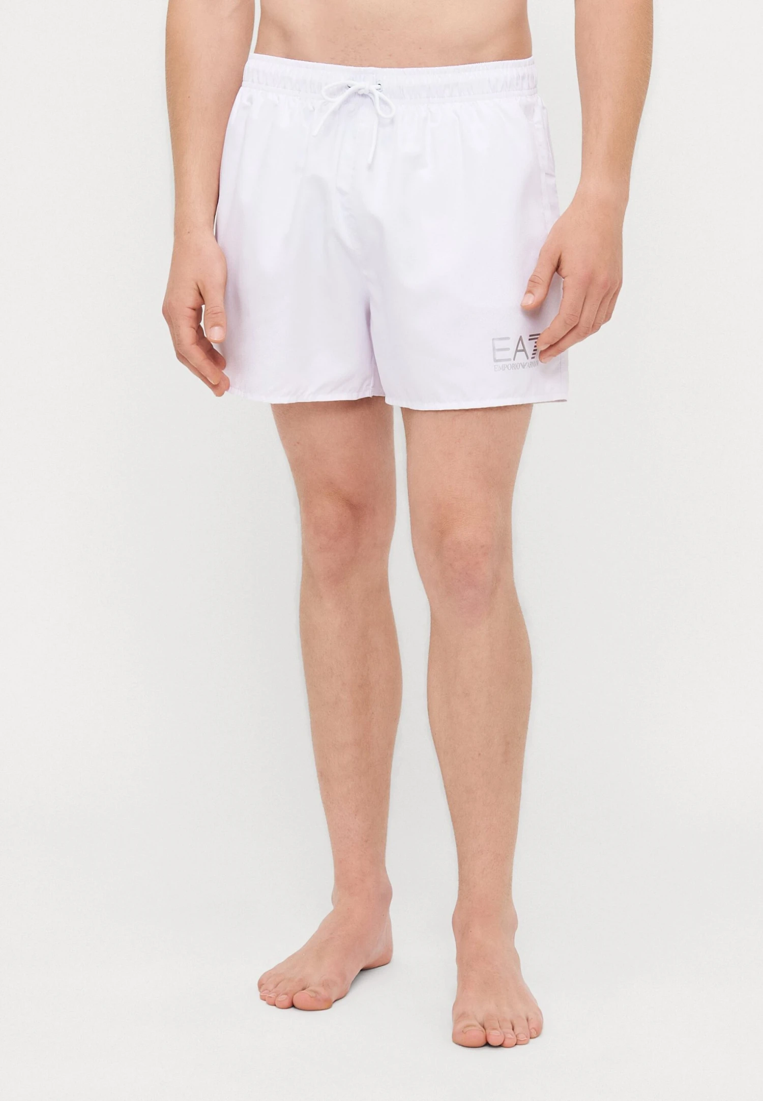 EA7 Emporio Armani BEACHWEAR - Swimming Shorts - White/silver-coloured 3 EA7 Emporio Armani BEACHWEAR - Swimming Shorts - White/silver-coloured