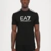 EA7 Emporio Armani TRAIN LINES TEE - Print T-shirt - Black Beauty