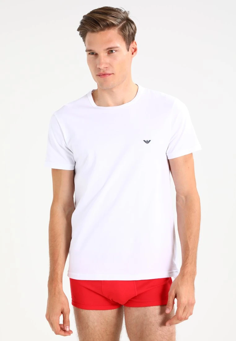 Emporio Armani Crew Neck 2 Pack - Undershirt - White/Navy Blue 3 Emporio Armani Crew Neck 2 Pack - Undershirt - White/Navy Blue