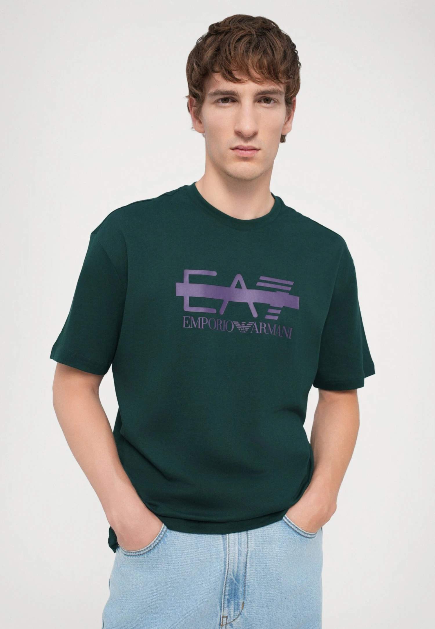 EA7 Emporio Armani TRAIN LOGO TEE - Print T-shirt - Ponderosa Pine 7 EA7 Emporio Armani TRAIN LOGO TEE - Print T-shirt - Ponderosa Pine - Image 5