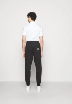 EA7 Emporio Armani Trouser - Tracksuit Bottoms - Black/White -Total Wear Store c664fe5880794b258153549ac0720d83