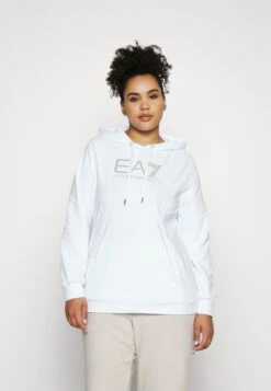 EA7 Emporio Armani Sweatshirt - White/Gold-Coloured
