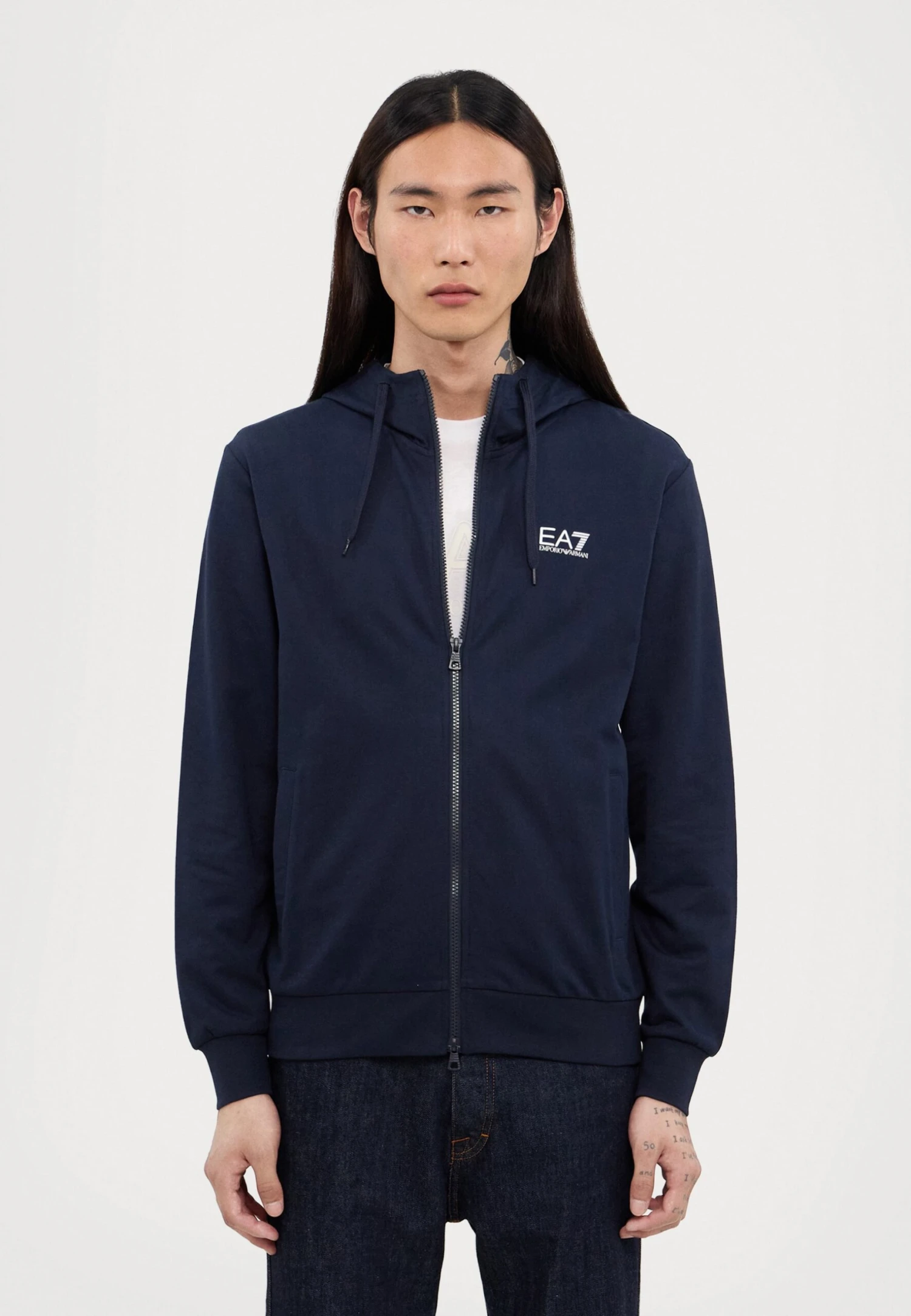 EA7 Emporio Armani TRAIN CORE HOODIE - Hoodie - Armani Blue 6 EA7 Emporio Armani TRAIN CORE HOODIE - Hoodie - Armani Blue - Image 4