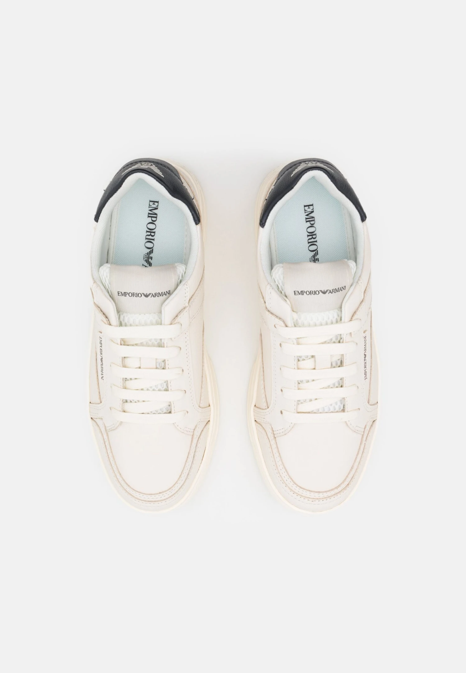 Emporio Armani Trainers - Offwhite/Blue 6 Emporio Armani Trainers - Offwhite/Blue - Image 4