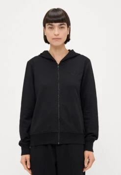 Emporio Armani HOODED FULL ZIP - Pyjama Top - Black