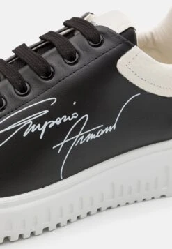 Emporio Armani Trainers - Black/Off White -Total Wear Store c97a850ef7e644ec9687d6aad4b8395a