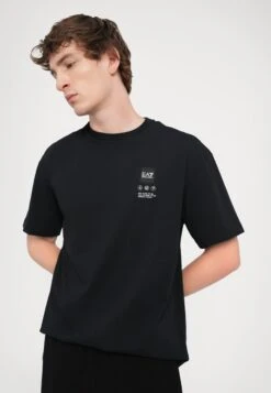 EA7 Emporio Armani TRAIN LOGO TEE UNISEX - Print T-shirt - Black/silver Colored -Total Wear Store c9e2d37428294527948ae1c88127fe63